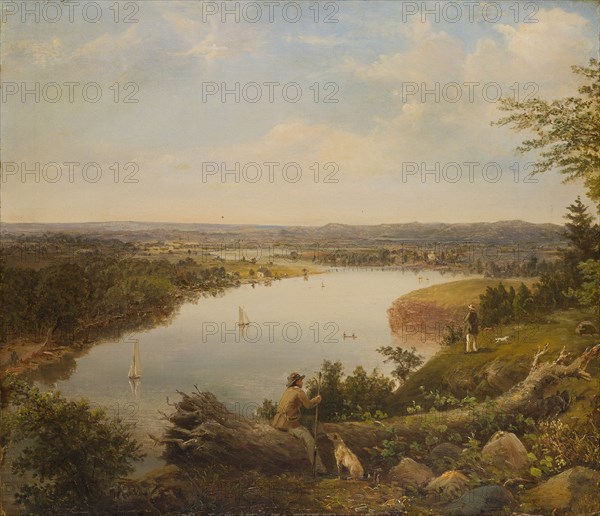 The Hudson River Valley near Hudson, New York, ca. 1850. Creator: American Painter.