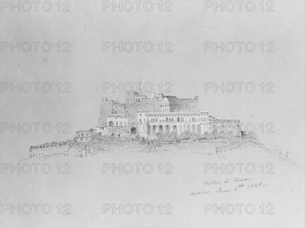 Castel San Elmo (from Cropsey Album), 1848. Creator: Jasper Francis Cropsey.