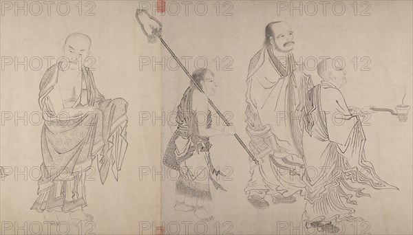 The Sixteen Luohans, 16th century. Creator: Qiu Ying.