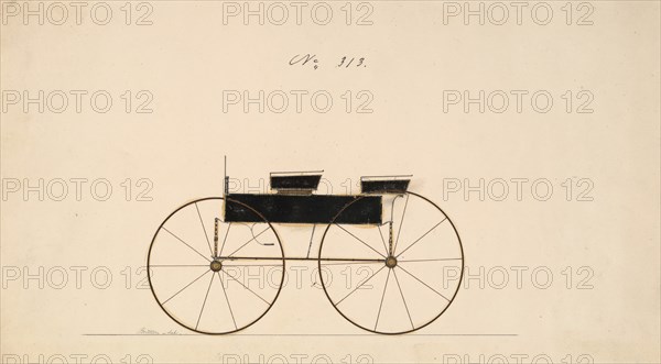 Design for Wagon, no. 313, ca. 1850. Creator: Brewster & Co.