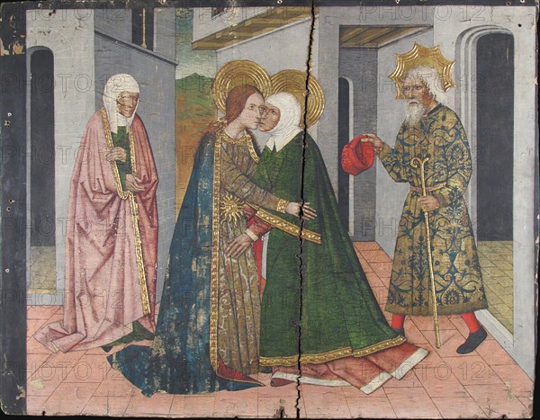 The Visitation Panel from Saint John Retable, 15th century. Creator: Domingo Ram.