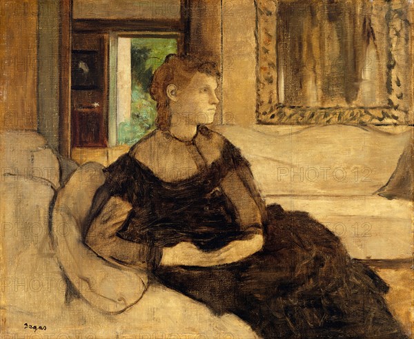 Madame Théodore Gobillard (Yves Morisot, 1838-1893), 1869. Creator: Edgar Degas.