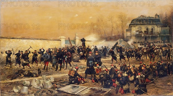 The Defense of Champigny, 1879. Creator: Jean Baptiste Edouard Detaille.