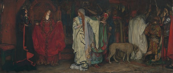 King Lear, Act I, Scene I, 1898. Creator: Edwin Austin Abbey.