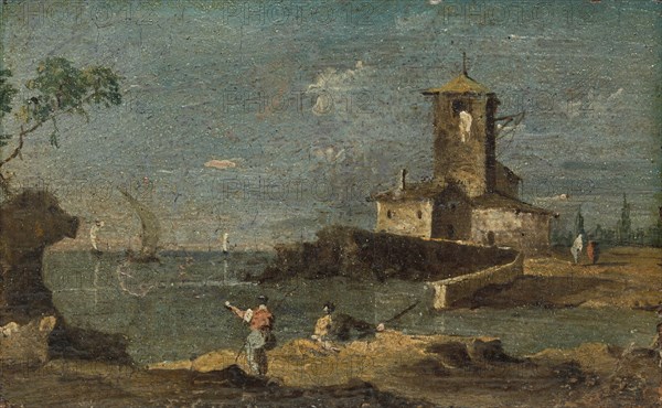 Capriccio with a Square Tower and Two Houses, 18th century. Creator: Unknown.