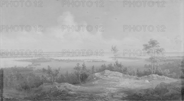 View of New York from New Jersey, ca. 1850. Creator: Unknown.