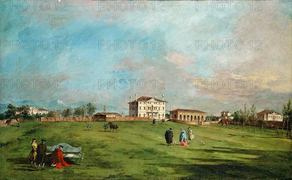 The Villa Loredan, Paese, early 1780s. Creator: Francesco Guardi.