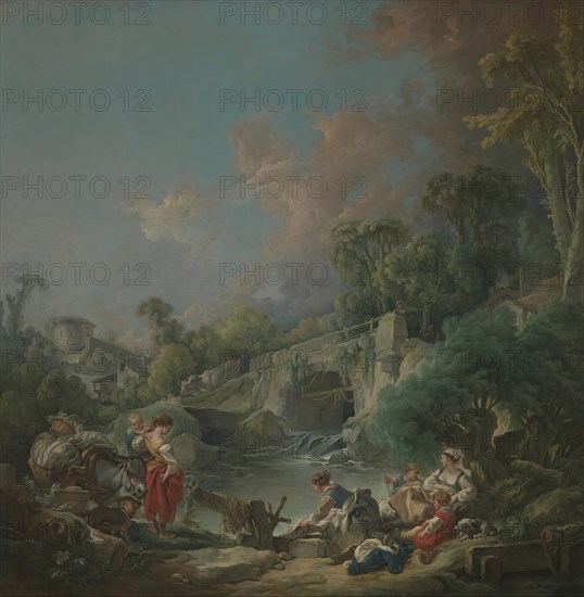 Washerwomen, 1768. Creator: Francois Boucher.