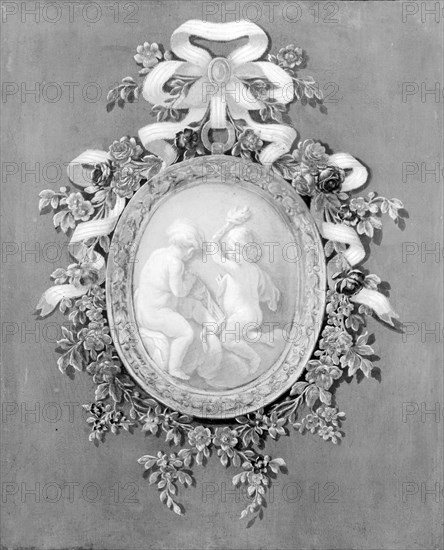 Putti in a Medallion, 18th century. Creator: Unknown.