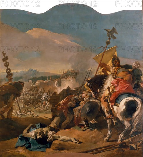 The Capture of Carthage, 1725-29. Creator: Giovanni Battista Tiepolo.