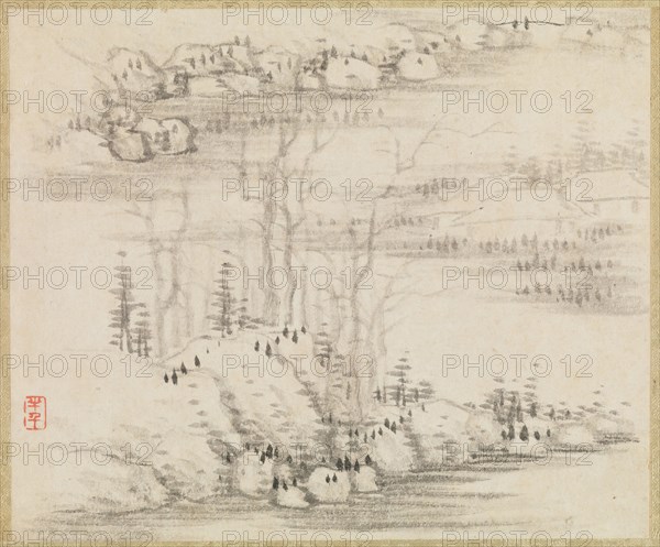 Landscapes and trees, ca. 1679. Creator: Gong Xian.