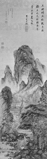 Enjoying the Moon: Landscape in the Manner of Wang Meng, dated 1628. Creator: Gu Yide.