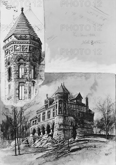 The Town Hall, North Easton, Massachusetts. Creator: Harry Fenn.