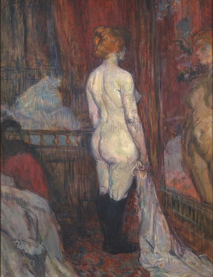 Woman before a Mirror, 1897. Creator: Henri de Toulouse-Lautrec.