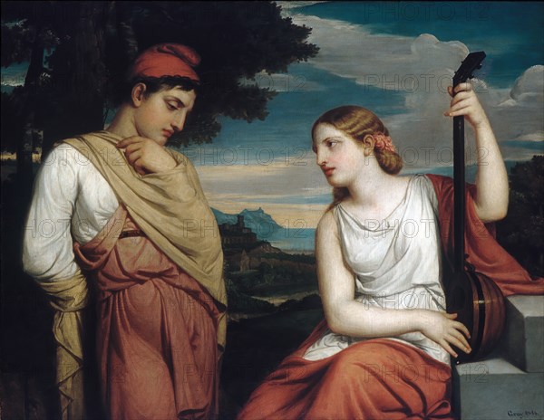 The Greek Lovers, 1846. Creator: Henry Peters Gray.