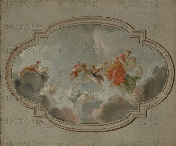 Flora and Zephyr, 1743. Creator: Jacob de Wit.