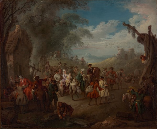 Troops on the March, ca. 1725. Creator: Jean-Baptiste Pater.