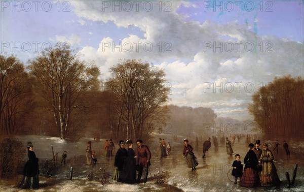 Skating on the Wissahickon, 1875. Creator: Johan Mengels Culverhouse.