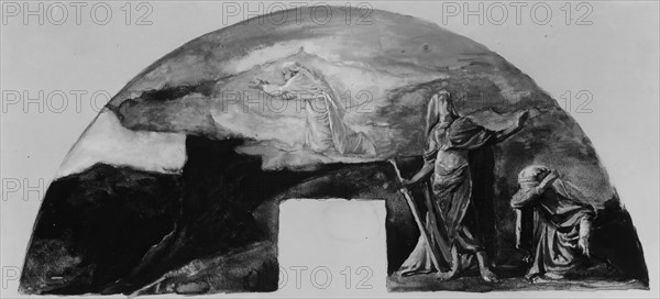 The Moral and Divine Law: Moses Receives the Law on Mount Sinai..., 1903. Creator: John La Farge.