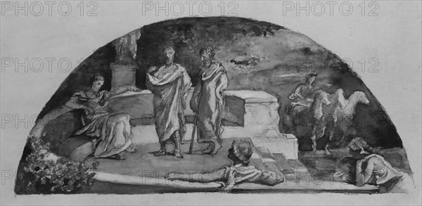 The Relation of the Individual to the State: Socrates and His Friends Discuss..., 1903. Creator: John La Farge.