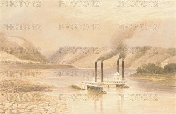 The Ohio River near Wheeling, West Virginia, 1859-60. Creator: Lefevre James Cranstone.