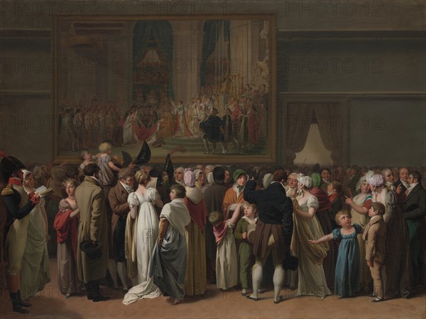 The Public Viewing David?s "Coronation" at the Louvre, 1810. Creator: Louis Leopold Boilly.