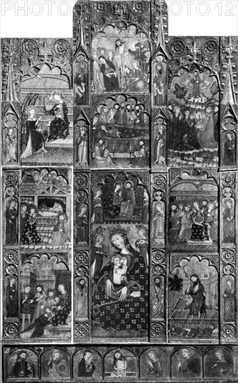 Retable, late 14th or early 15th century. Creator: Master of Cubells.