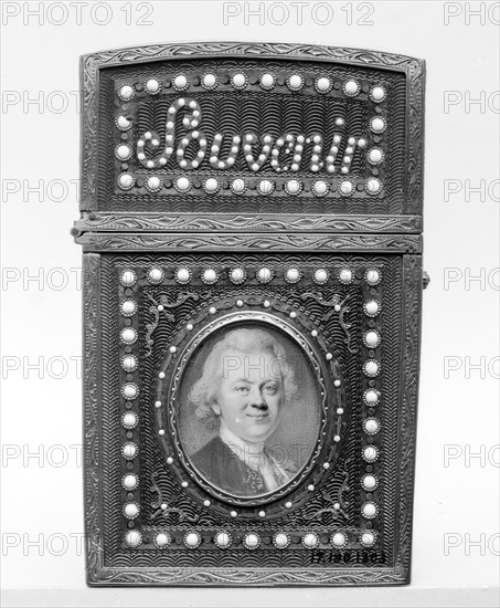 Souvenir with portrait of a man, possibly 18th century. Creator: Louis Marie Sicardi.