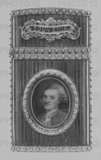 Souvenir with portrait of a man, 1778-79. Creator: Unknown.