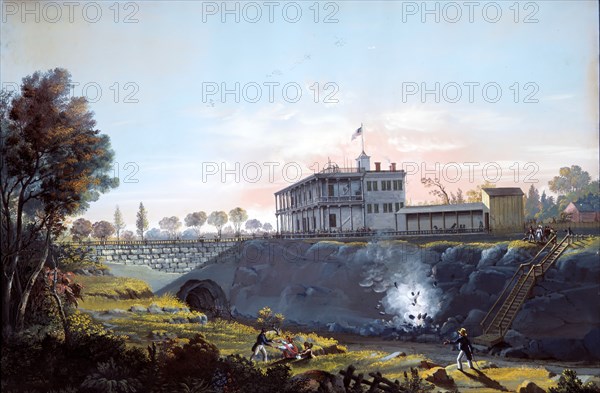 View of the Tunnel of the Harlem Railroad, ca.1837. Creator: Nicolino Calyo.