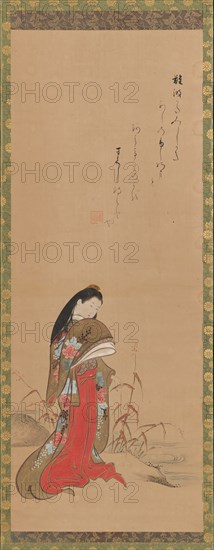 Lady Ise by the Riverbank, late 18th century. Creator: Nishikawa Sukenobu.