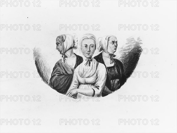 Moravian Sisters, 1811-ca. 1813. Creator: Pavel Petrovic Svin'in.