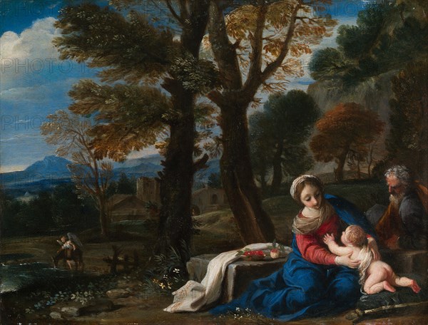 The Rest on the Flight into Egypt. Creator: Pier Francesco Mola.