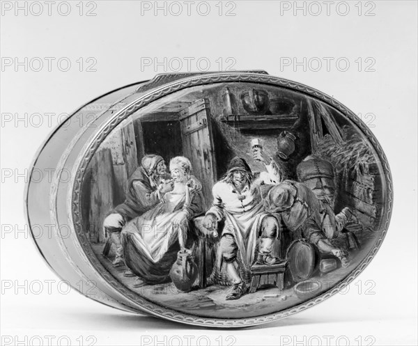 Snuffbox with genre scene, 1761-62. Creator: Jean-Lambert Payen.