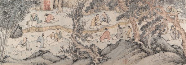 Gathering at the Orchid Pavilion, datable to 1560. Creator: Qian Gu.