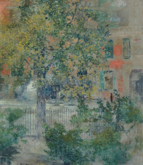 View from the Artist's Window, Grove Street, ca. 1900. Creator: Robert Frederick Blum.