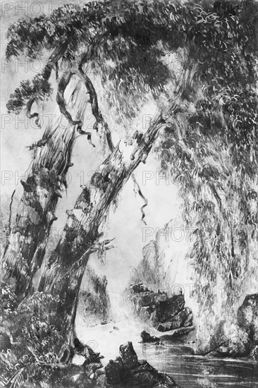 Trenton Falls, New York, 1836. Creator: Robert Jones.