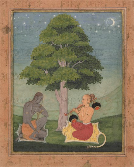 Kedar Ragini: Folio from a ragamala series (Garland of Musical Modes) , ca. 1690-95. Creator: Ruknuddin.