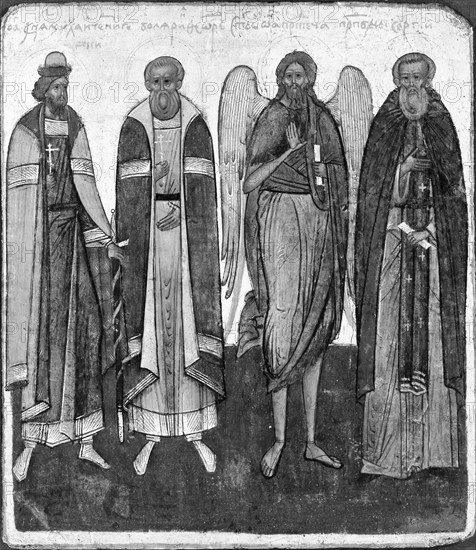 Panel from a Saints' Calendar (painted on both sides). Creator: Unknown.