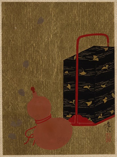 Lacquer Box and Gourd. Creator: Shibata Zeshin.