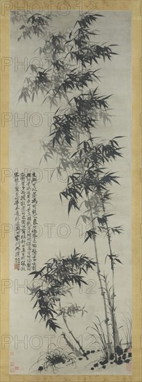 Bamboo in Wind and Rain, ca. 1694. Creator: Shitao.