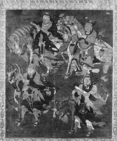 Four Deities with Horses. Creator: Unidentified.