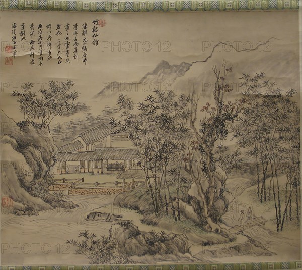 Immortals' Studio by Stream and Bamboo, 18th century or later. Creator: Unknown.