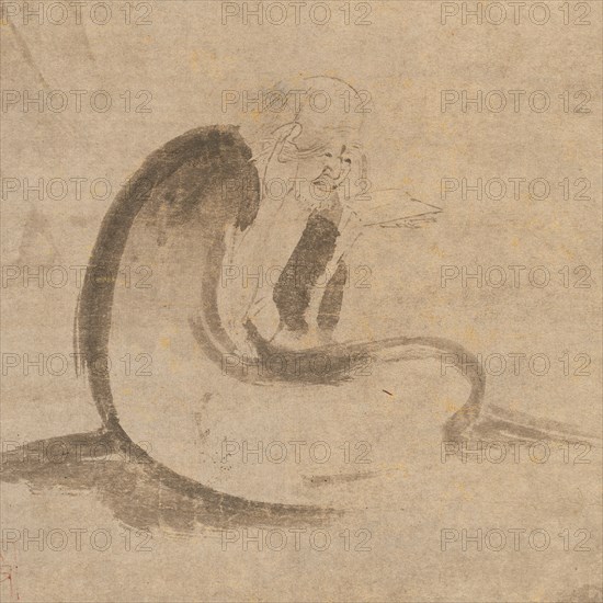 Reading a Sutra by Moonlight, ca. 1332. Creator: Unknown.