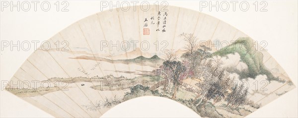 Landscape in the Style of Huichong, 18th century or later, spurious date of 1676. Creator: Unknown.