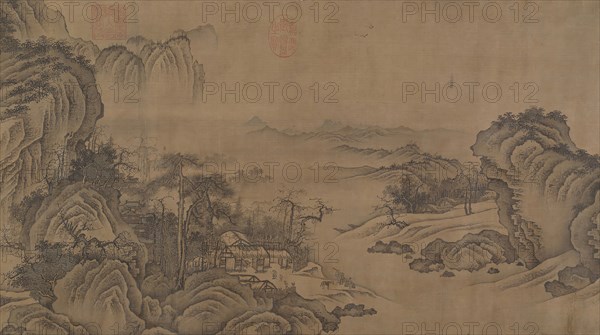 Buddhist Temples amid Autumn Mountains, 14th century. Creator: Unknown.