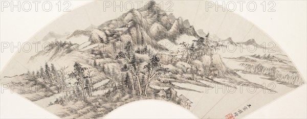 Landscape, dated 1788. Creator: Wang Chen.