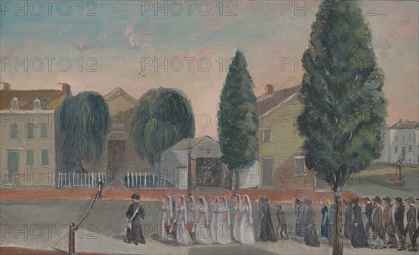 Infant Funeral Procession, 1870s. Creator: William P. Chappel.