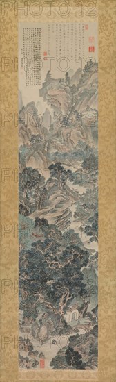 Landscape in the Blue-and-Green Manner, first half of the 18th century. Creator: Yanagisawa Kien.