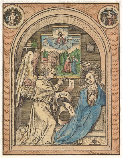The Annunciation, late 15th-early 16th century. Creator: Hans Wechtlin the Elder.